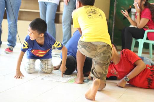 Kids are having fun. 