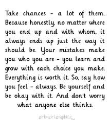 Taking chances